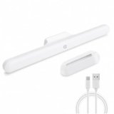 Magnetic Rechargeable LED Light Bar – 30 cm White Plastic Under‑Cabinet & Closet Lamp with Touch‑Control, Dimmable, Multiple Light Modes, Portable Battery‑Powered, Ideal for Kitchen, Wardrobe, Makeup